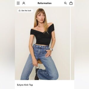 Reformation Ezlynn Knit Top